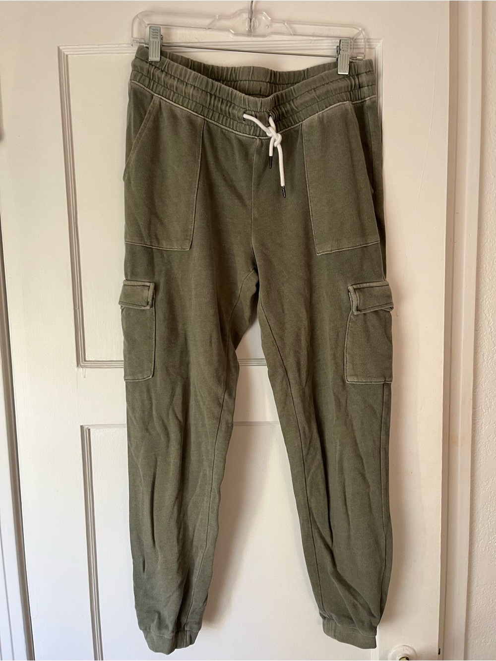 Old Navy Olive Cargo Joggers with Drawstring Waist